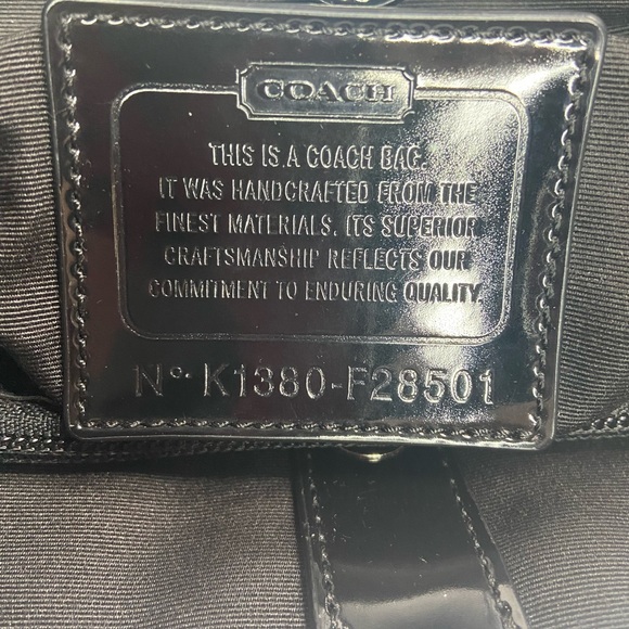 Coach Carryall Signature Stripe Drawstring Purse F28501 - Picture 9 of 15